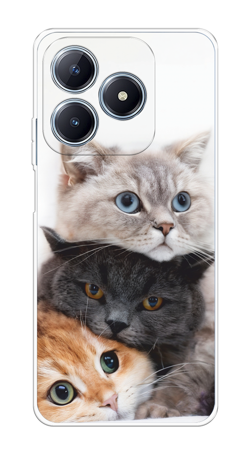

Чехол на Realme C63 "Пушистые мордашки", Серый;черный;оранжевый, 2517350-1
