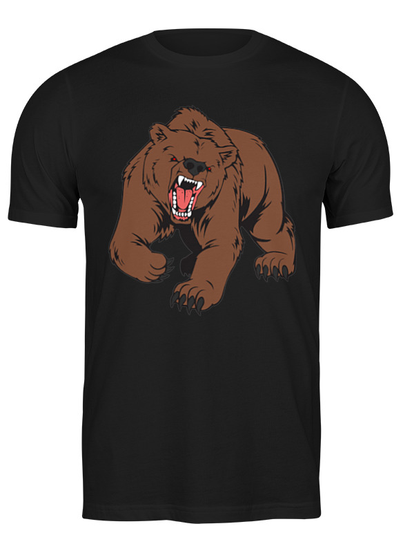 

Футболка мужская Printio Bear / медведь черная L, Черный, Bear / медведь