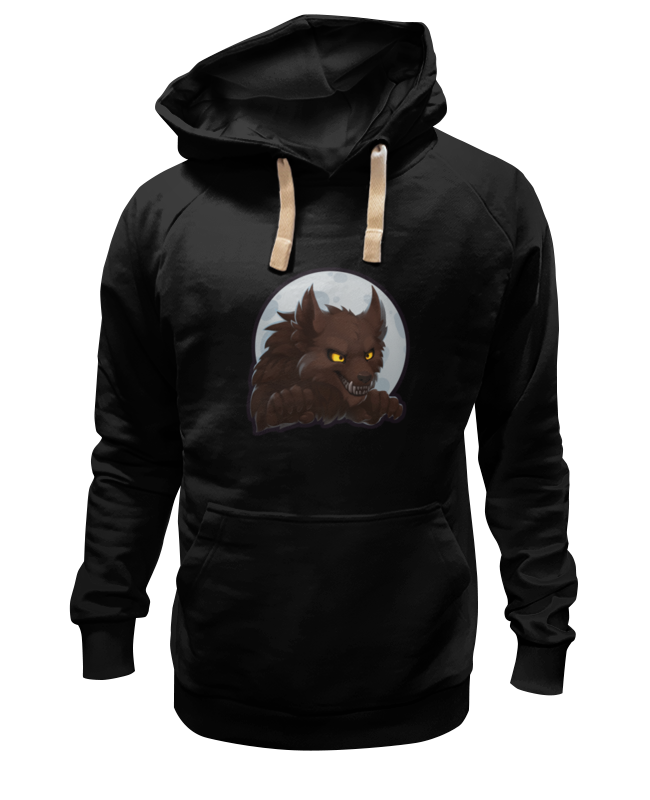 

Худи унисекс Printio Werewolf черное S, Черный, Werewolf