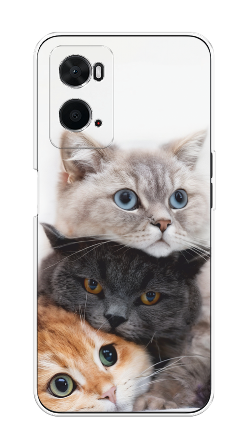 

Чехол на Oppo A36 "Пушистые мордашки", Серый;черный;оранжевый, 259950-1