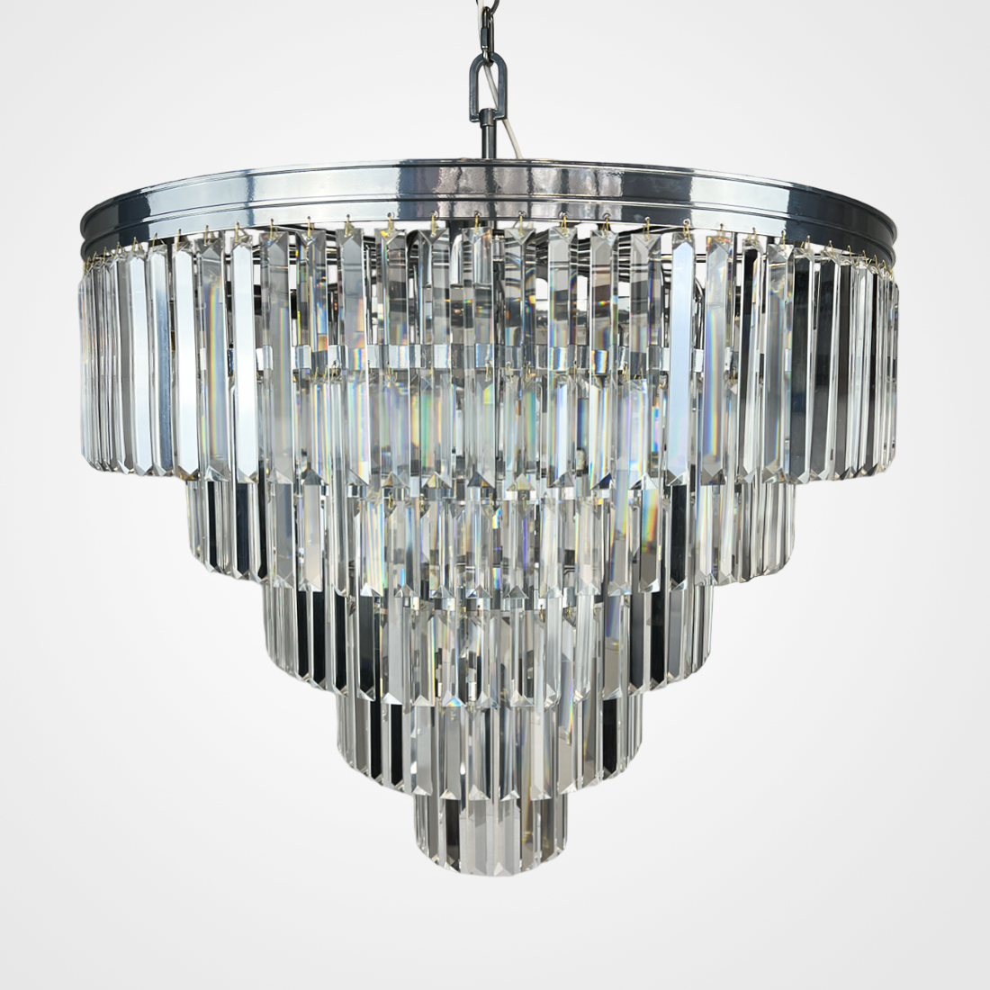 

Люстра RH 1920s Odeon Clear Glass Fringe Chandelier D80 chrome Модель 228793-22, 228793-22