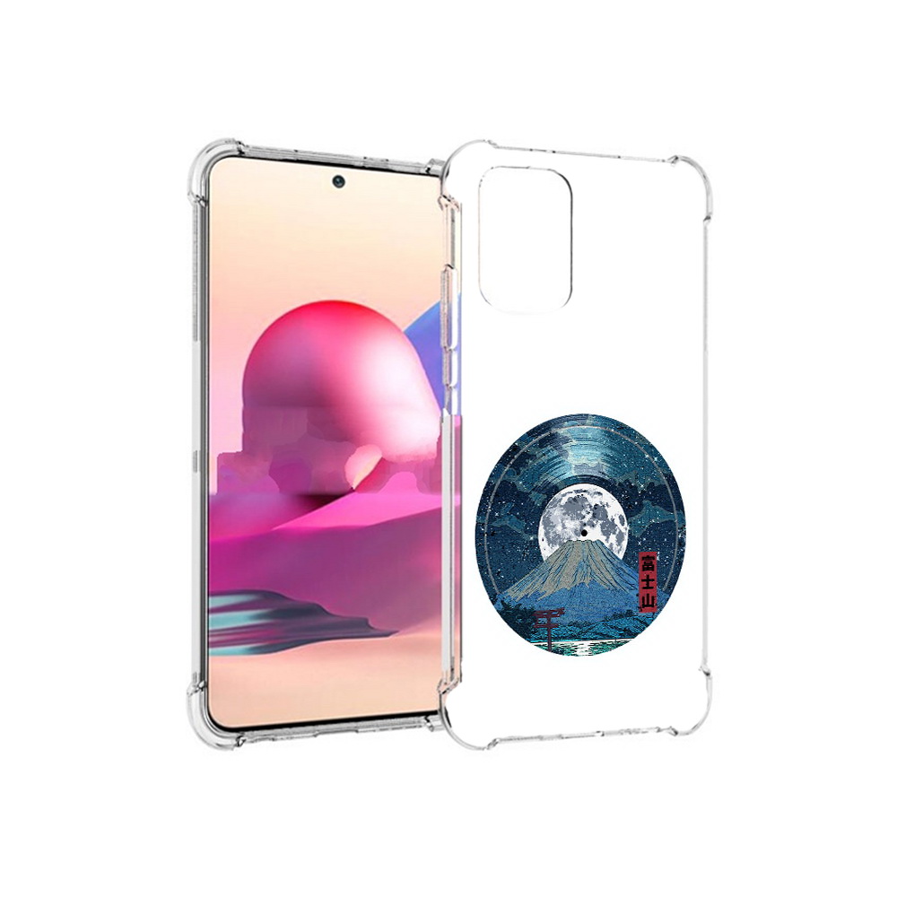 

Чехол MyPads Tocco для Xiaomi Redmi Note 10S нарисованная виниловая гора с луной, Прозрачный, Tocco