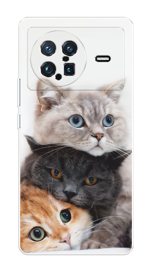 

Чехол на Vivo X Note "Пушистые мордашки", Серый;черный;оранжевый, 266950-1