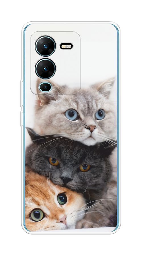 

Чехол на Vivo V25 Pro 5G "Пушистые мордашки", Серый;черный;оранжевый, 267450-1