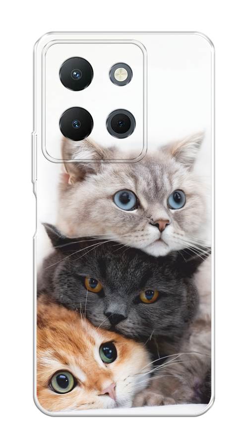

Чехол на Vivo Y36 4G "Пушистые мордашки", Серый;черный;оранжевый, 269250-1