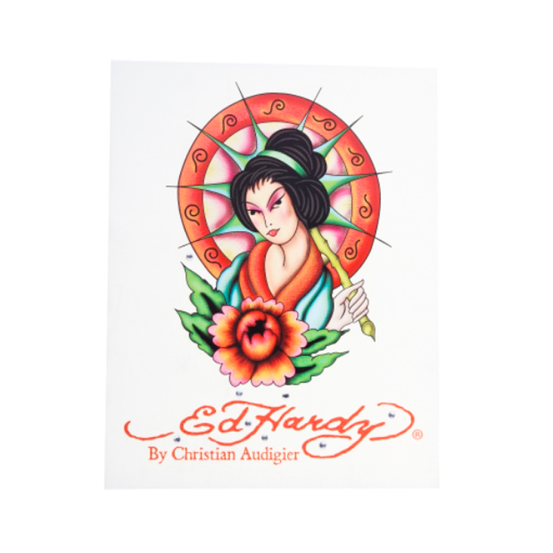 

Наклейка виниловая "GEISHA" 18х23см со стразами ED HARDY EH-01227