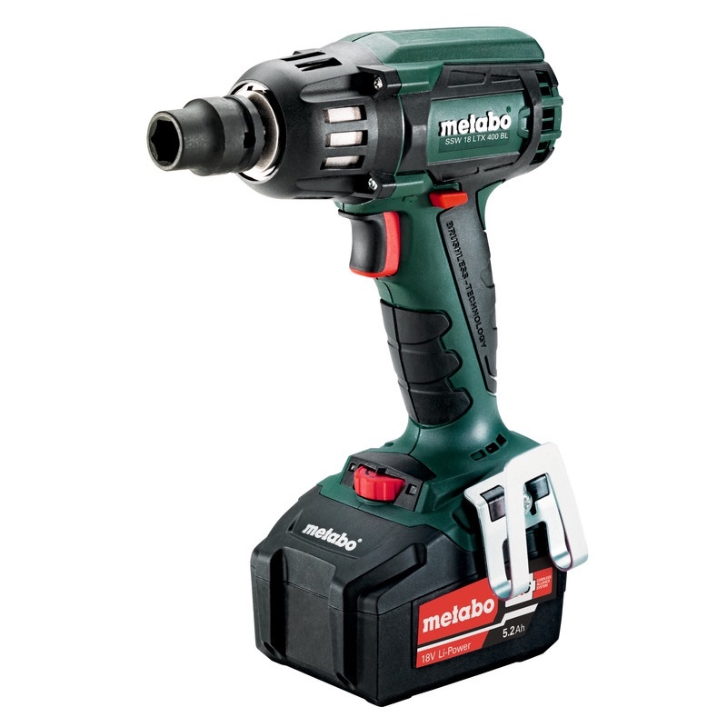 Аккумуляторный гайковерт Metabo SSW 18 LTX 400 BL с 2 АКБ 52 Ач и ЗУ 602205650 76190₽