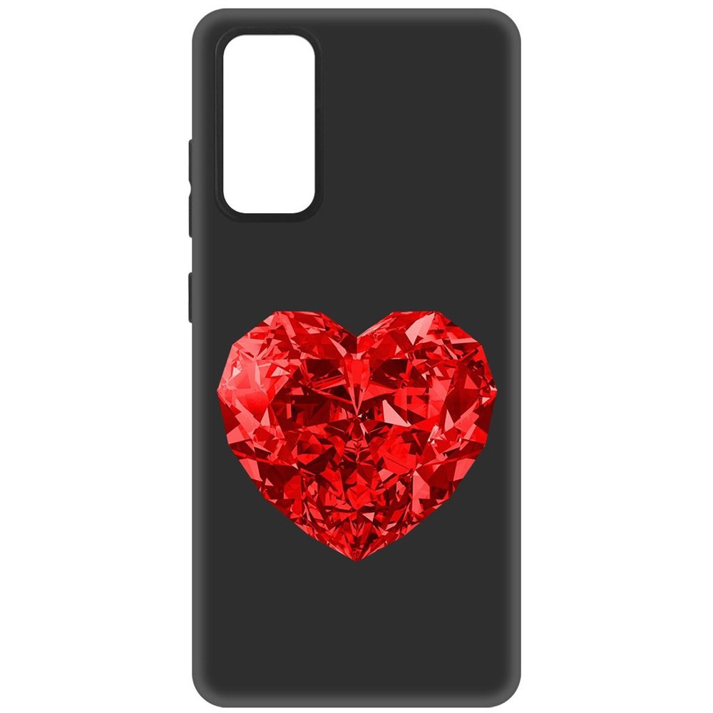 

Чехол-накладка Софт Рубиновое сердце для Samsung Galaxy S20 FE, Черный