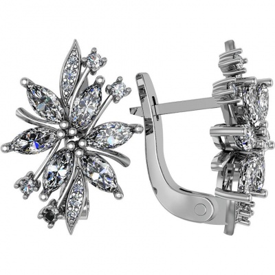 

Серьги из серебра с фианитом ПРИВОЛЖСКИЙ ЮВЕЛИР 351380-FA11, 351380-FA11