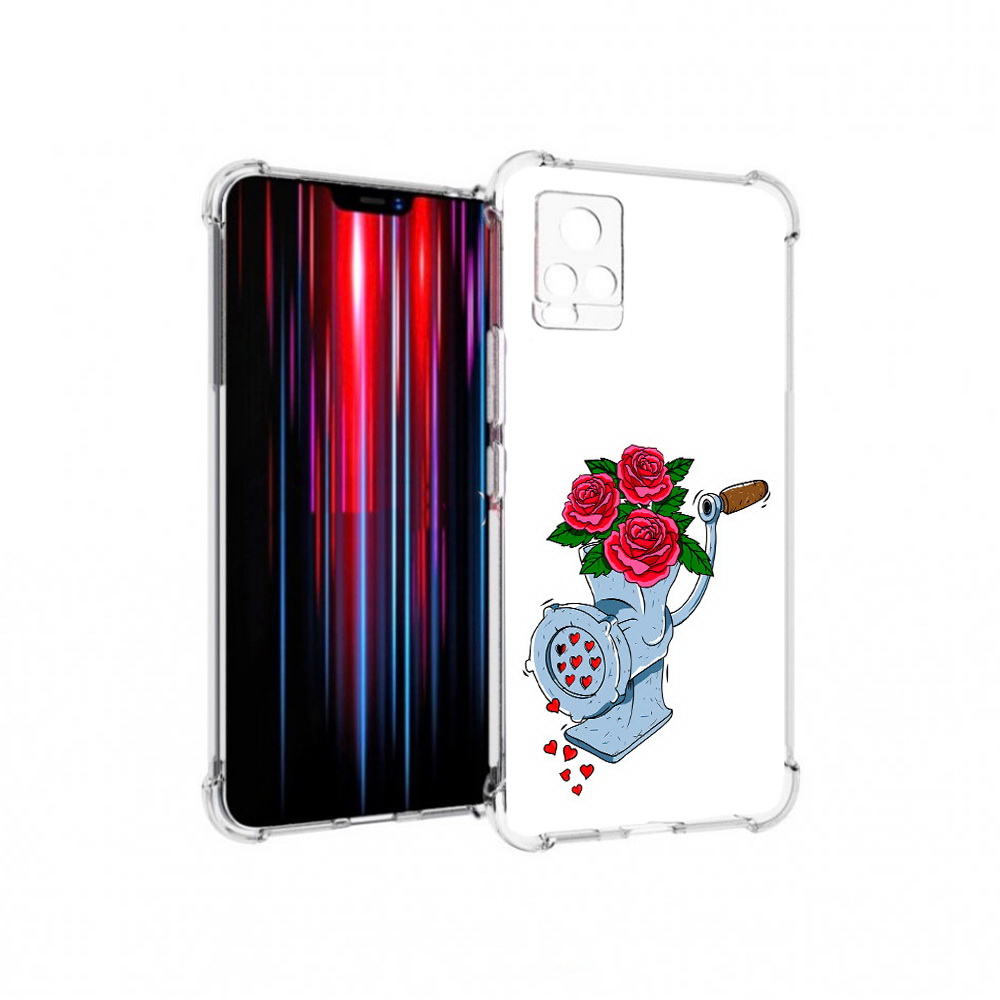 

Чехол MyPads Tocco для Vivo V20 PRO Цветочные сердца (PT226964.386.199), Прозрачный, Tocco
