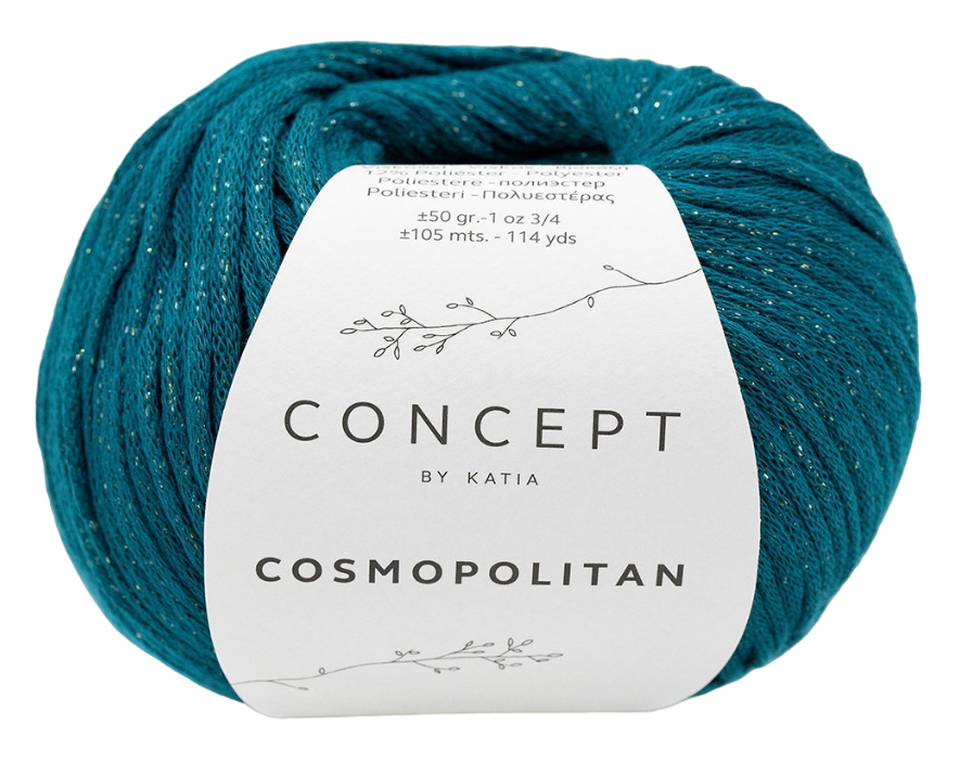 

Пряжа Katia Cosmopolitan (83), морская волна, 5 шт. по 50 г, Бирюзовый