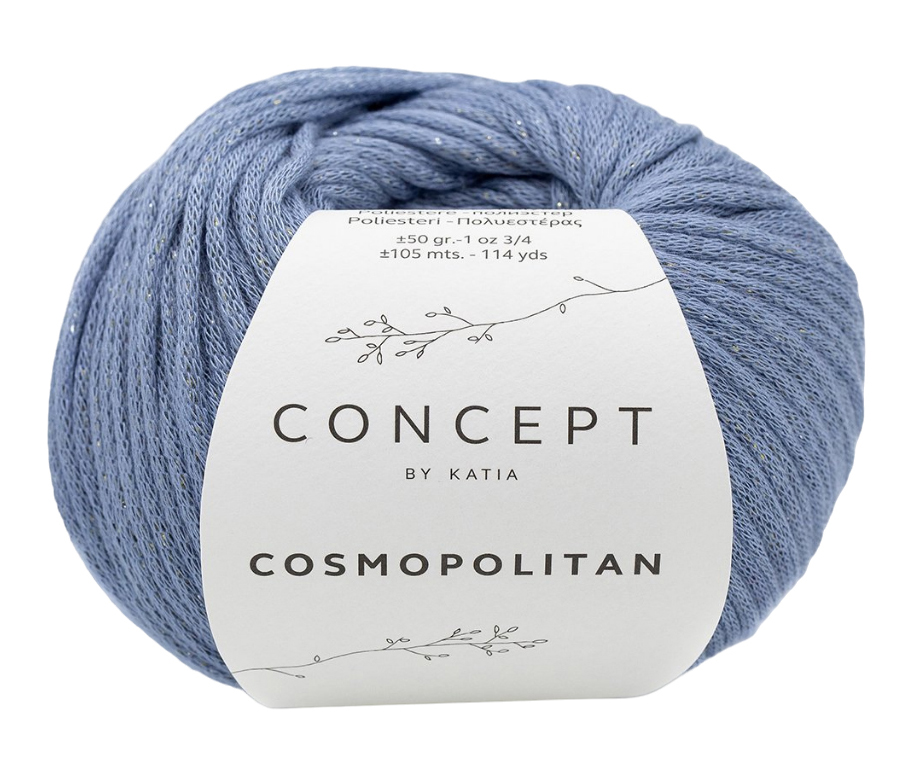 

Пряжа Katia Cosmopolitan (84), серо-голубой, 5 шт. по 50 г