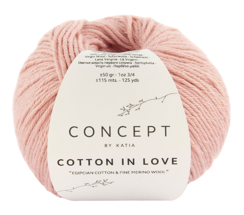 

Пряжа Katia COTTON IN LOVE (52), молочный шоколад, 5 шт. по 50 г, Розовый