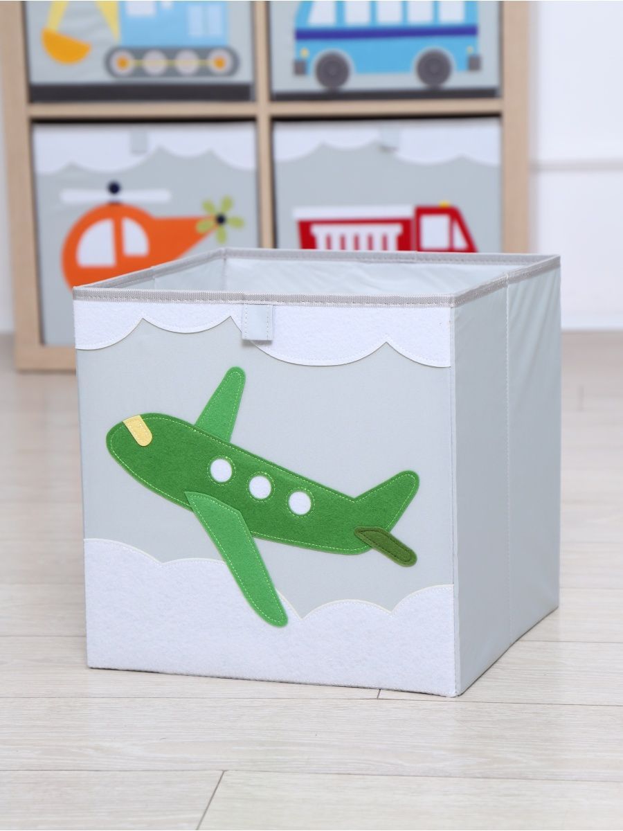 Короб для игрушек хранение в детской HappySava Самолет размер 33x33x33 см объем 35 л disney короб для игрушек феи tb 83392 fr