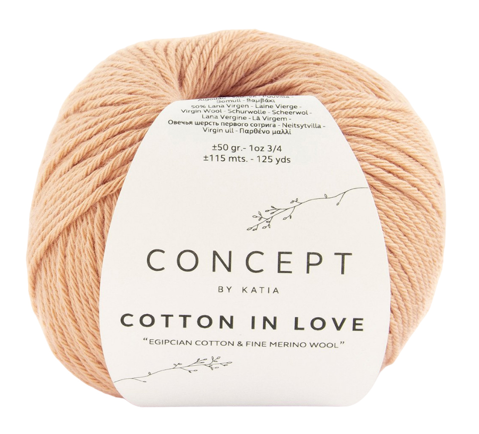 

Пряжа Katia COTTON IN LOVE (57), песочный, 5 шт. по 50 г