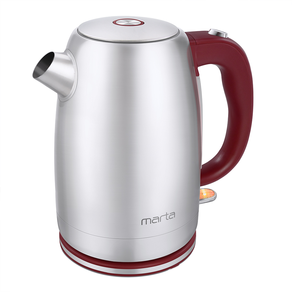 Чайник электрический Marta MT-4559 1.7 л серебристый, красный