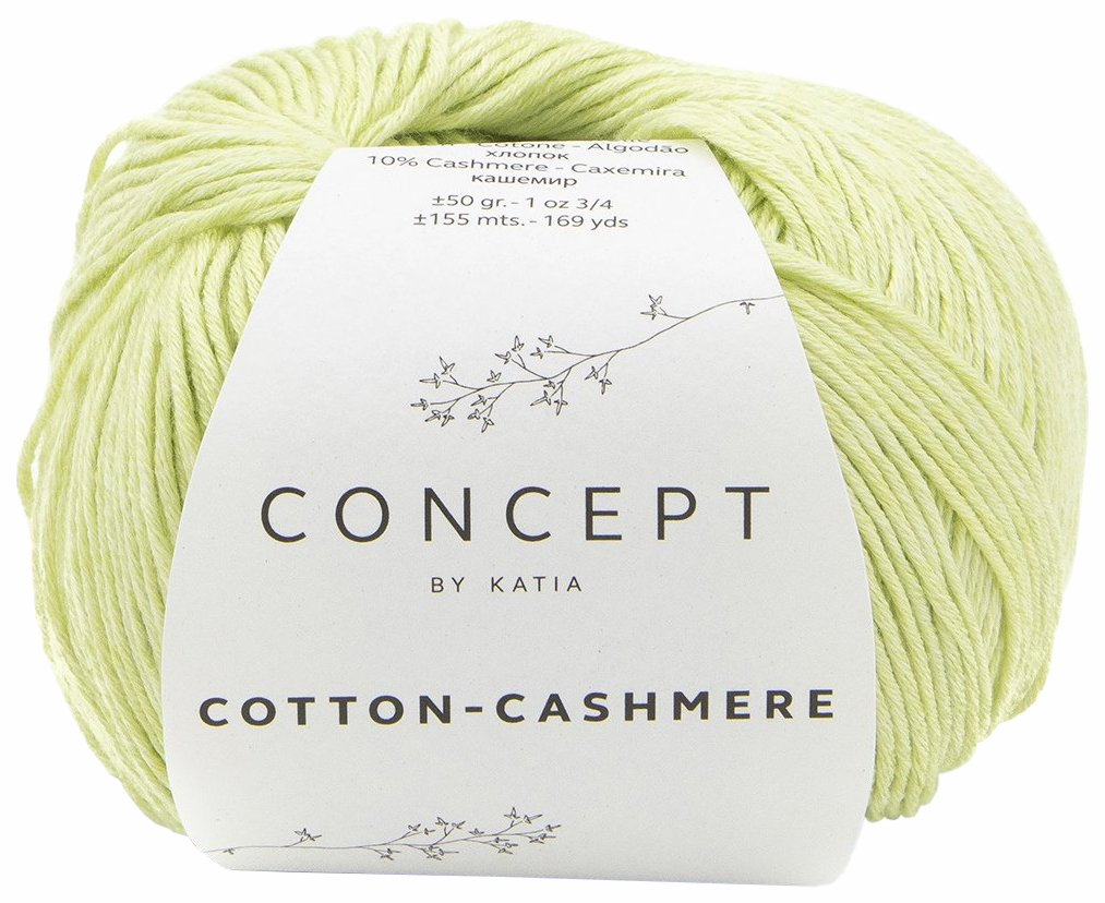 

Пряжа Katia Cotton-Cashmere (76), нежный лайм, 5 шт. по 50 г, Зеленый