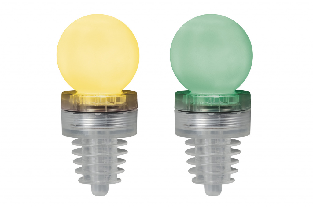 Пробка для бутылки с подсветкой Paulmann TIP Party LED Шар Зеленый и Желтый Набор 2шт 3857