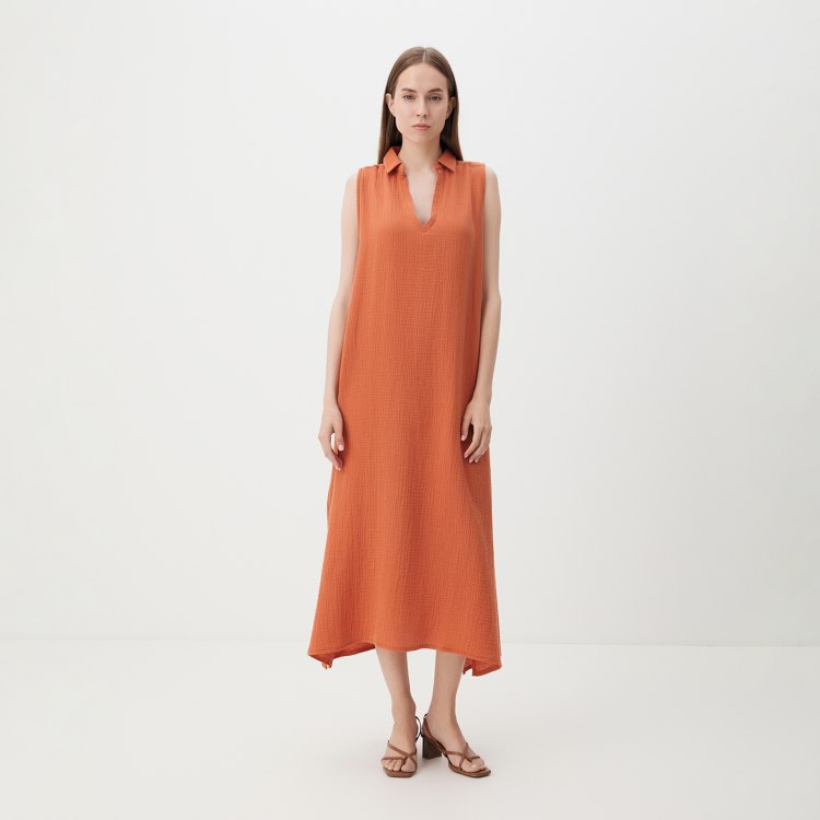 

Платье женское Maison David DRESS-2C оранжевое M, Оранжевый, DRESS-2C