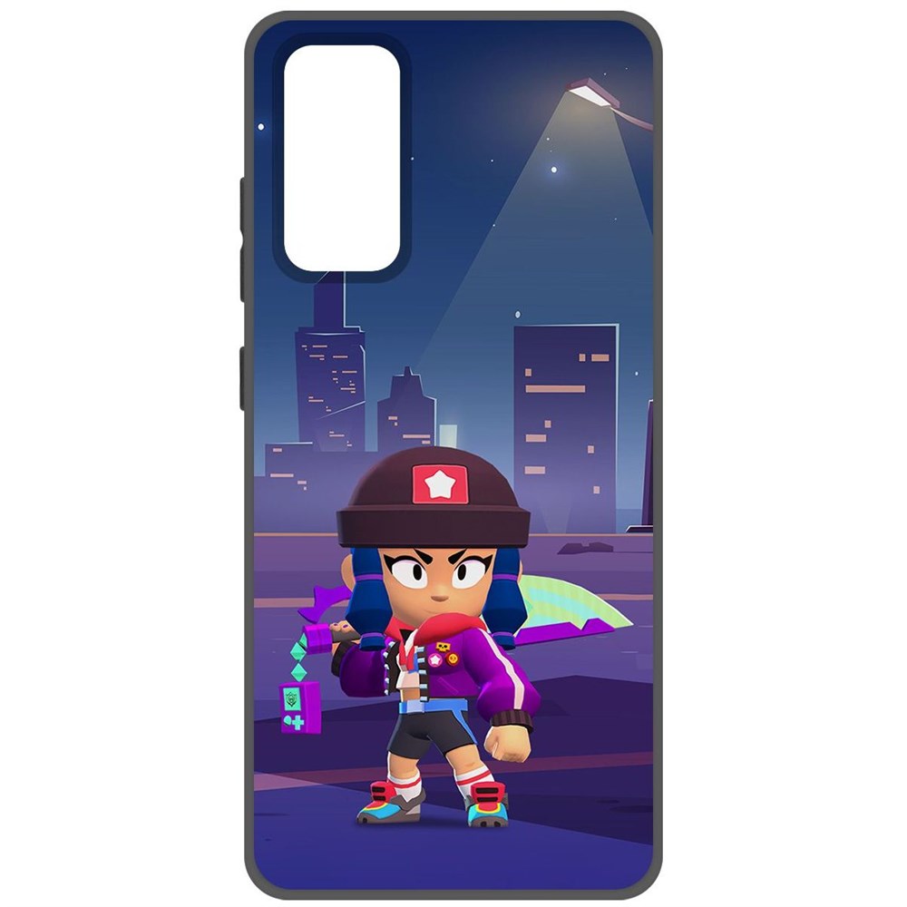 

Чехол-накладка Софт Brawl Stars - Героиня Биби для Samsung Galaxy S20 FE, Черный