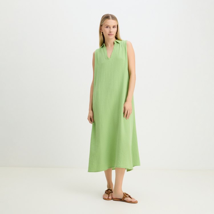 

Платье женское Maison David DRESS-2C зеленое S, Зеленый, DRESS-2C