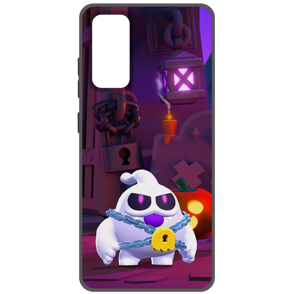 

Чехол-накладка Софт Brawl Stars - Призрак Скуик для Samsung Galaxy S20 FE, Черный