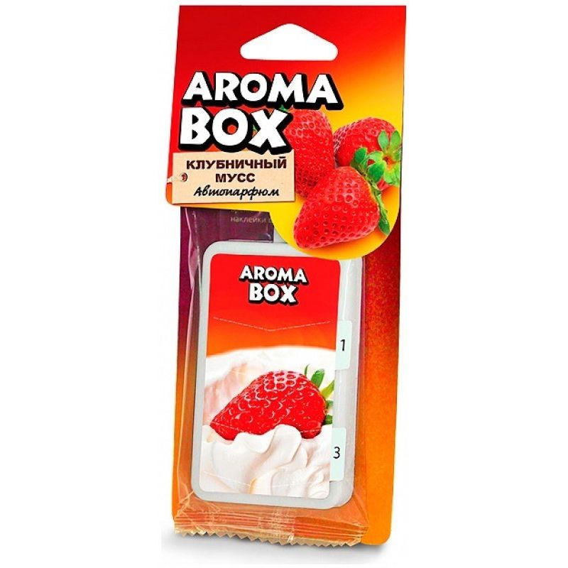 Ароматизатор Aroma Box клубничный мусс B-5