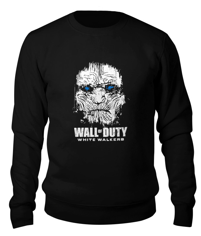 

Свитшот Printio Wall of duty (white walkers) черный 2XL, Wall of duty (white walkers)