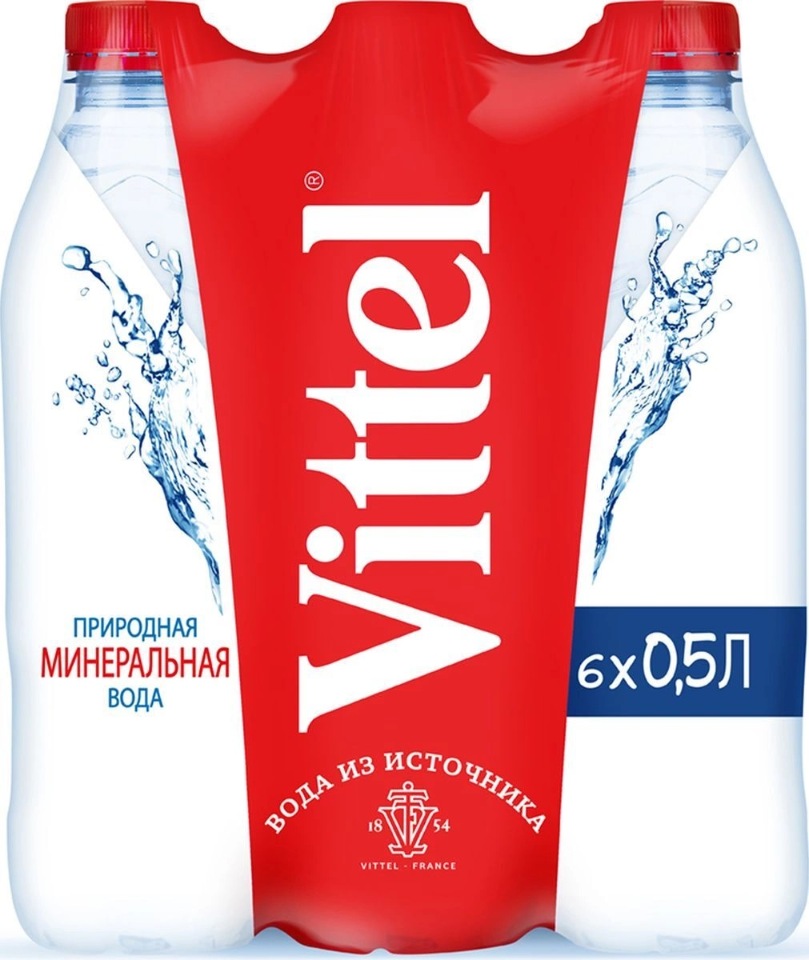 фото Минеральная негазированная вода vittel 0,5л*6 шт, пэт