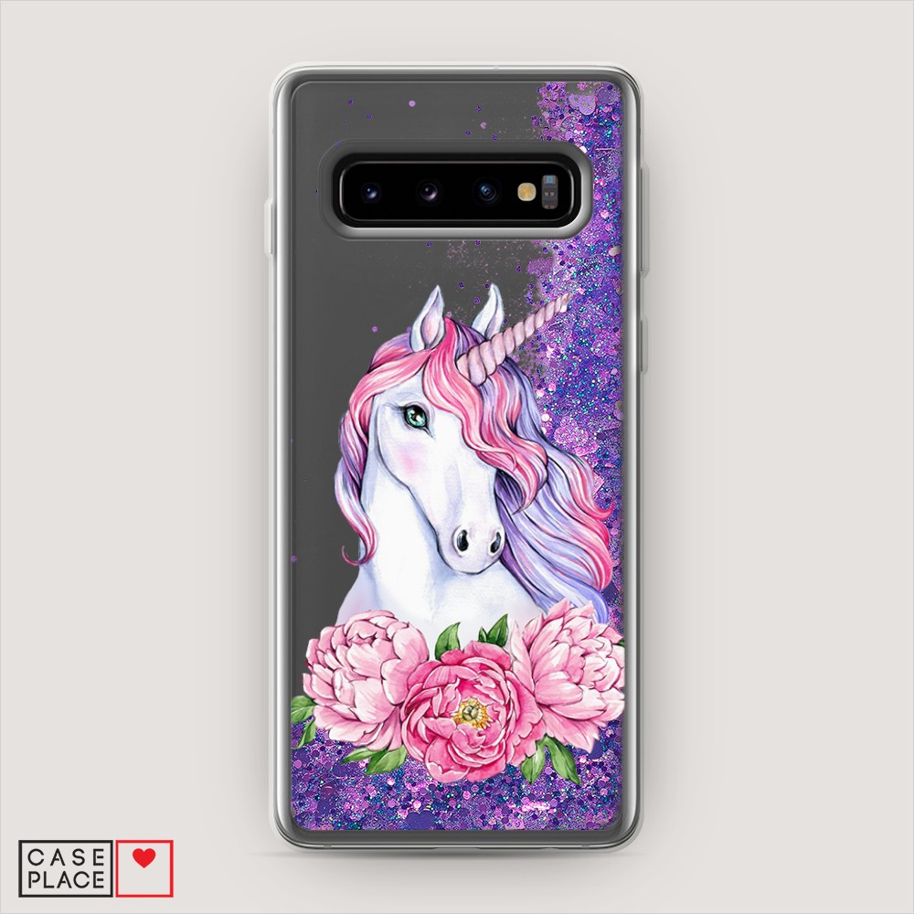 

Чехол Awog на Samsung Galaxy S10 "Единорог с пионами", Разноцветный, 27092-1