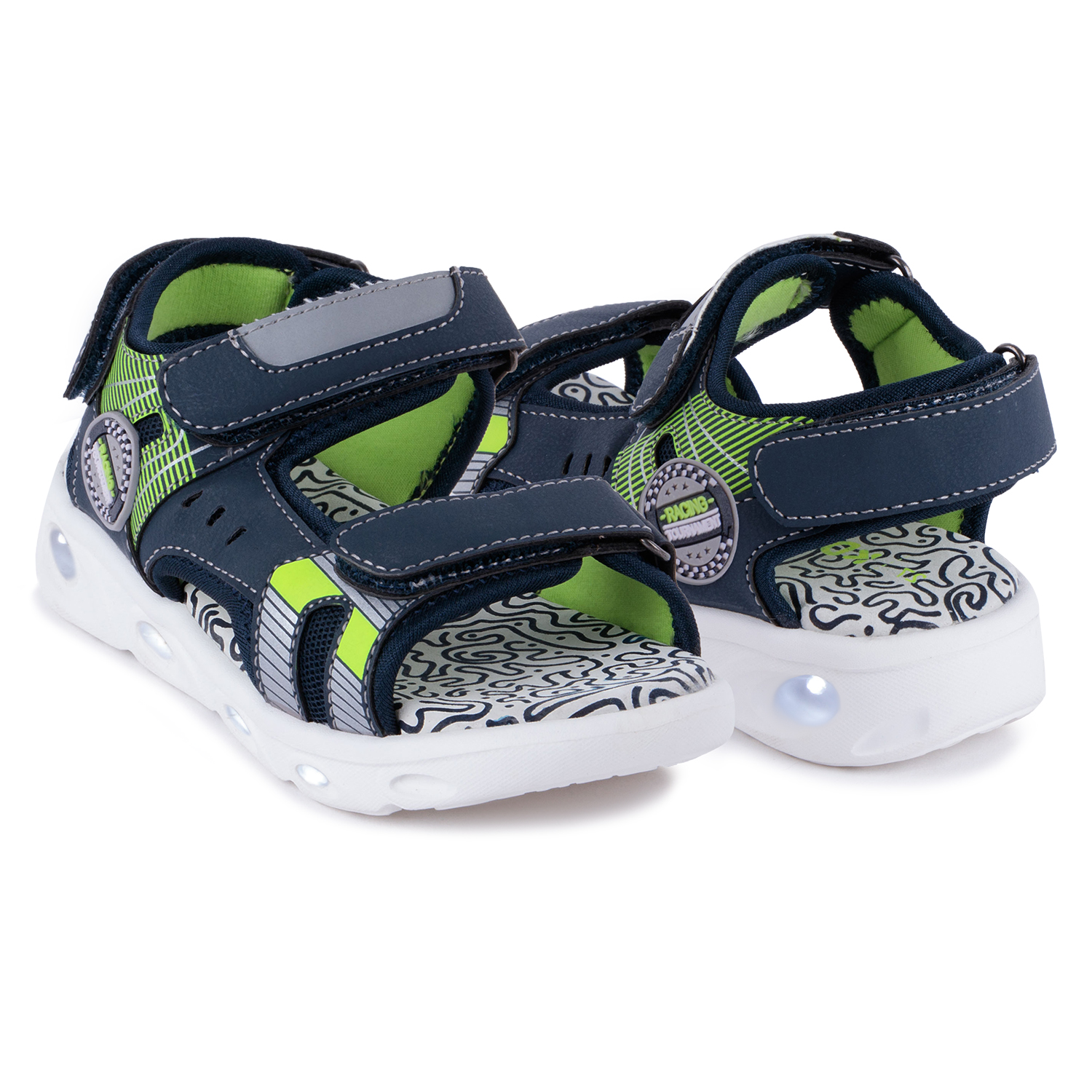 фото Босоножки для детей kidix haos21-5 navy lights синий 28