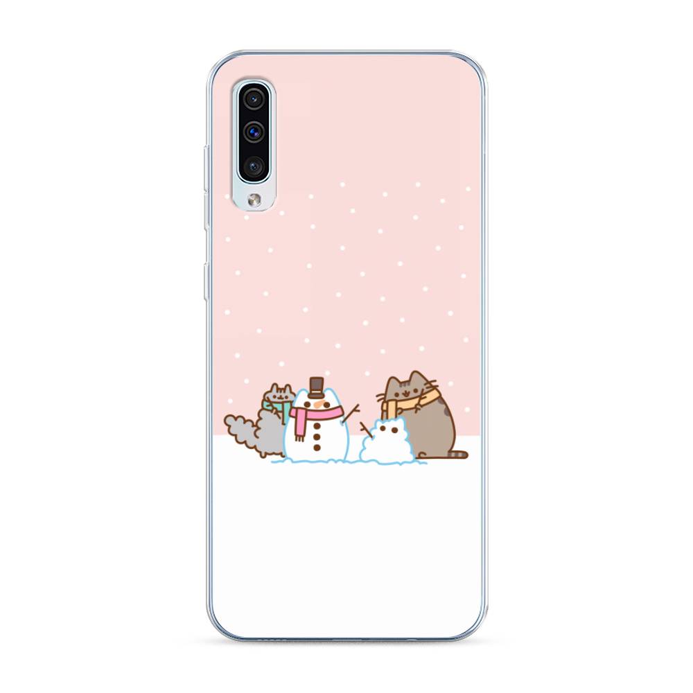 

Чехол для Samsung Galaxy A30s/A50 "Котики в снегу", Розовый;белый;серый, 28850-5