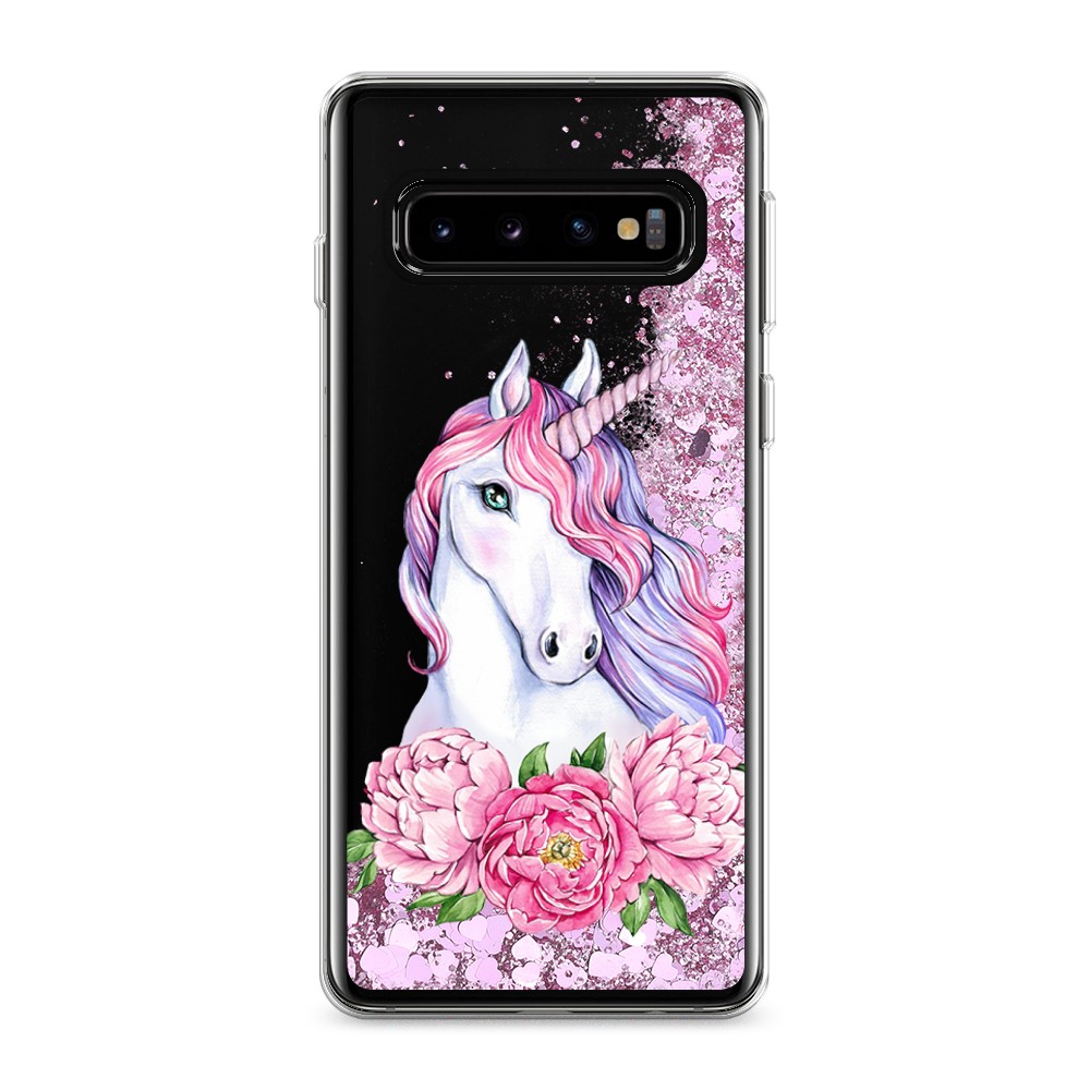 

Чехол Awog на Samsung Galaxy S10 "Единорог с пионами", Разноцветный, 27094-1