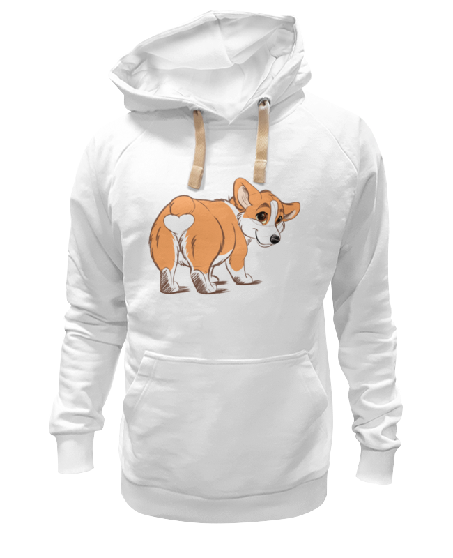 

Худи унисекс Printio Корги белое 2XL, Белый, Корги