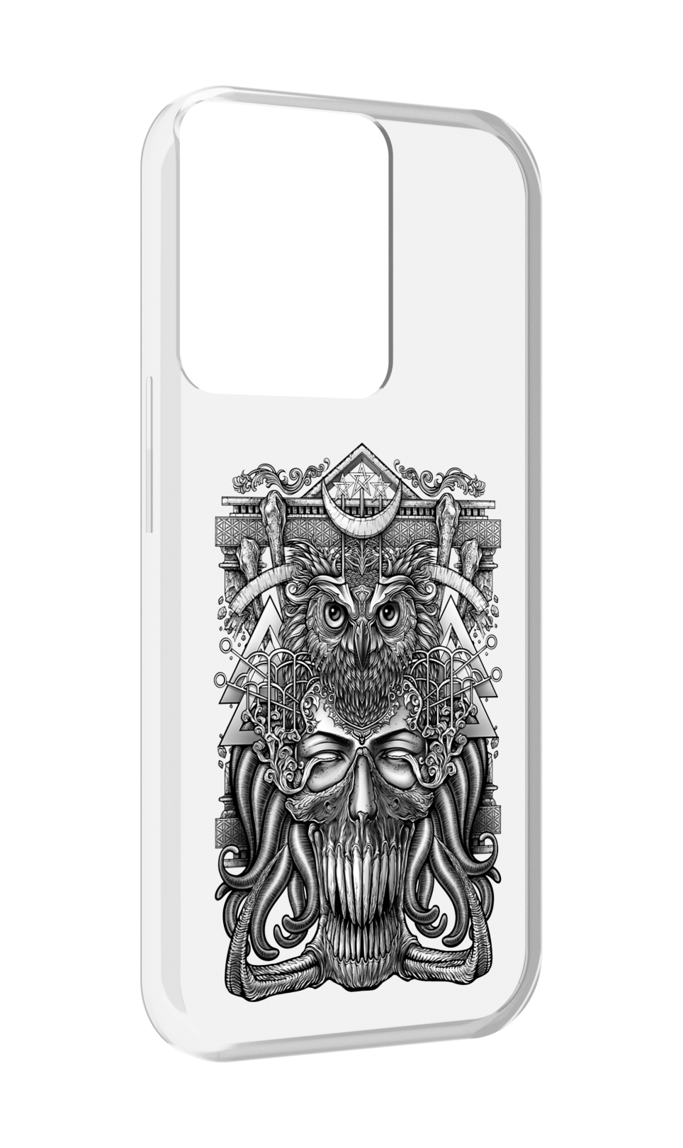 

Чехол MyPads зубастая сова для OPPO Reno 8, Прозрачный, Tocco