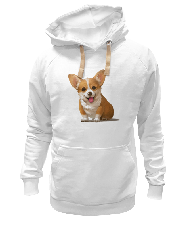 

Худи унисекс Printio Корги собака белое 2XL, Белый, Корги собака