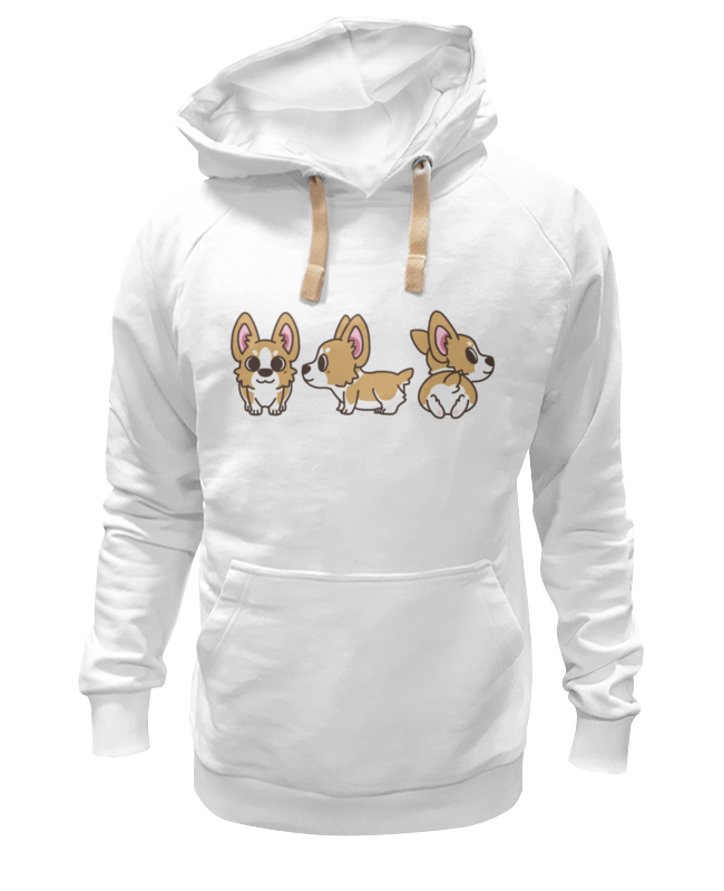

Худи унисекс Printio Корги собака белый 2XL, Корги собака