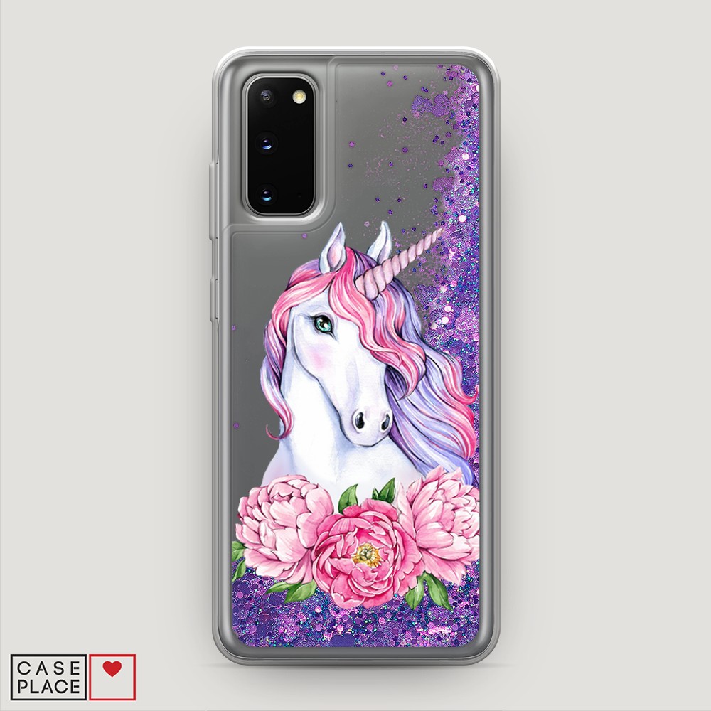 

Чехол Awog на Samsung Galaxy S20 "Единорог с пионами", Разноцветный, 29292-1