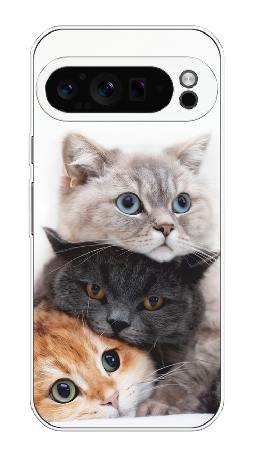 

Чехол на Google Pixel 9 Pro "Пушистые мордашки", Серый;черный;оранжевый, 272050-1