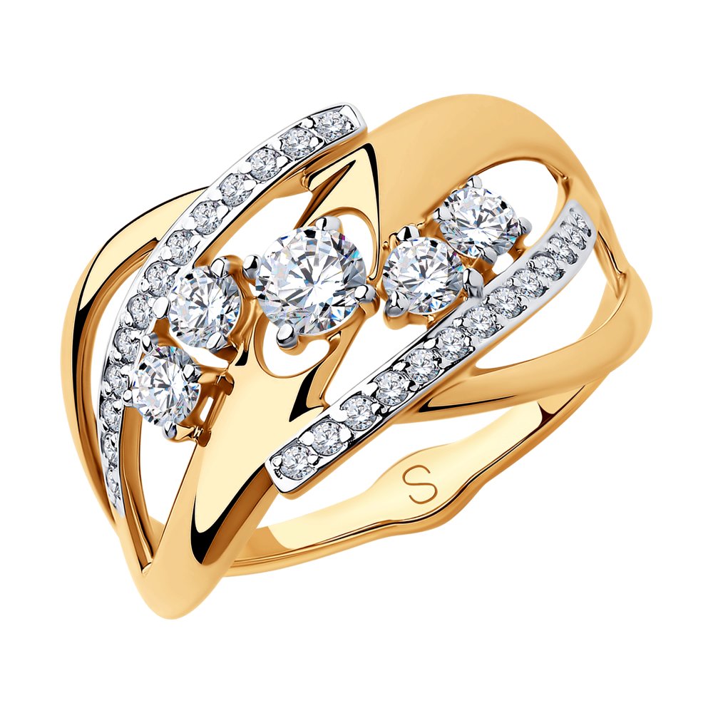 

Кольцо из золота р.  SOKOLOV 018174, фианит, 018174