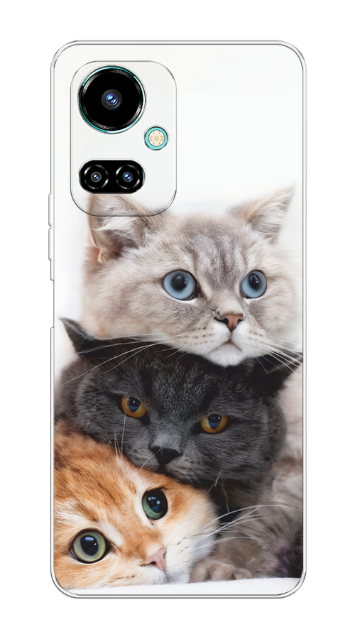

Чехол на Tecno Camon 19/19 Pro 4G "Пушистые мордашки", Серый;черный;оранжевый, 301650-1