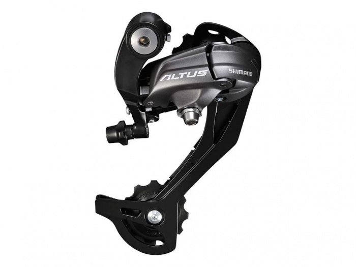 

Переключатель задний Shimano Altus RD-M370 9 ск. 11 - 34T GS подвод - прямой, Серебристый, Altus RD-M370