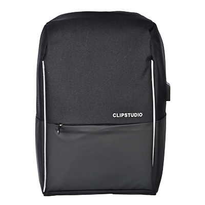 Рюкзак BY 45x32x15см, 1 отд., ПЭ, иск.кожа, спинка с эрг.элем., USB, черный