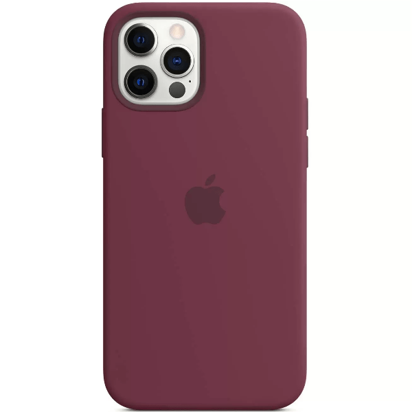 фото Чехол iphone 12/12 pro silicon case plum (magsafe) c logo nobrand