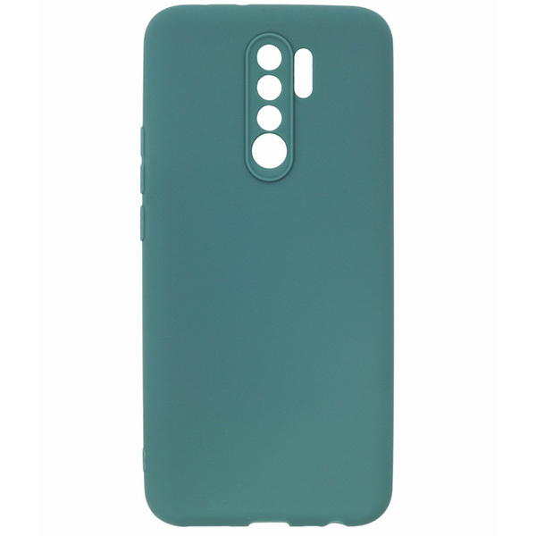 фото Силиконовый чехол для xiaomi redmi 9 soft matte с защитой камеры лазурный zibelino