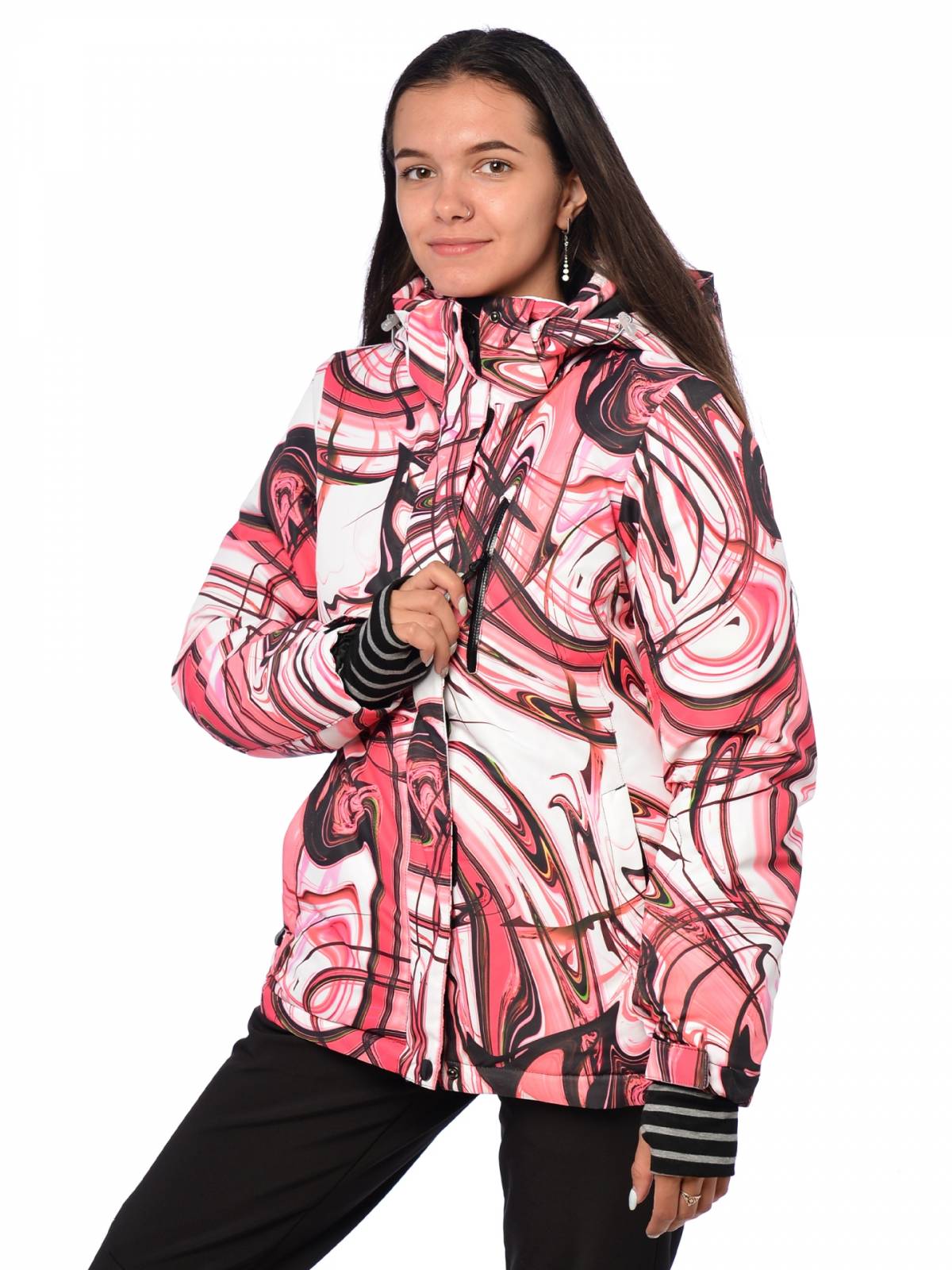 Горнолыжная куртка женская FUN ROCKET 79768-К размер 42, розовый