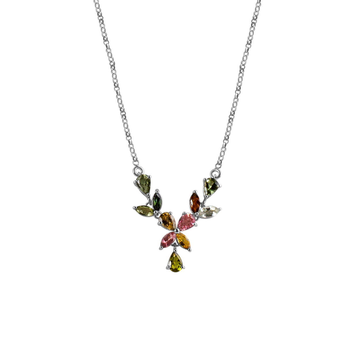 

Колье из серебра 45 см Balex Jewellery 9410931869, турмалин, 9410931869