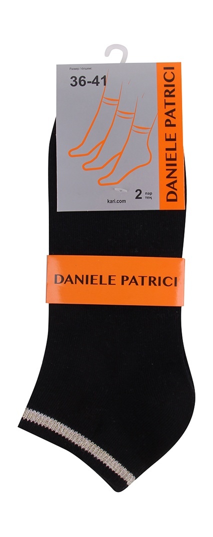 Комплект носков женски= Daniele Patrici 17807 белый, черный 36-41 2 пары