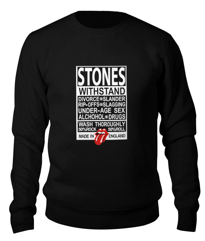 

Свитшот Printio The rolling stones черный 2XL, The rolling stones