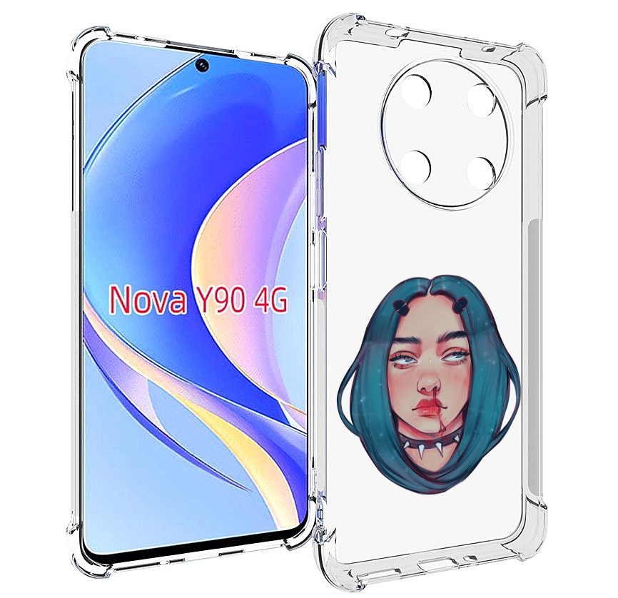 

Чехол MyPads грустная-девушка-с-синими-волосами для Huawei Nova Y90 (CTR-LX1), Tocco